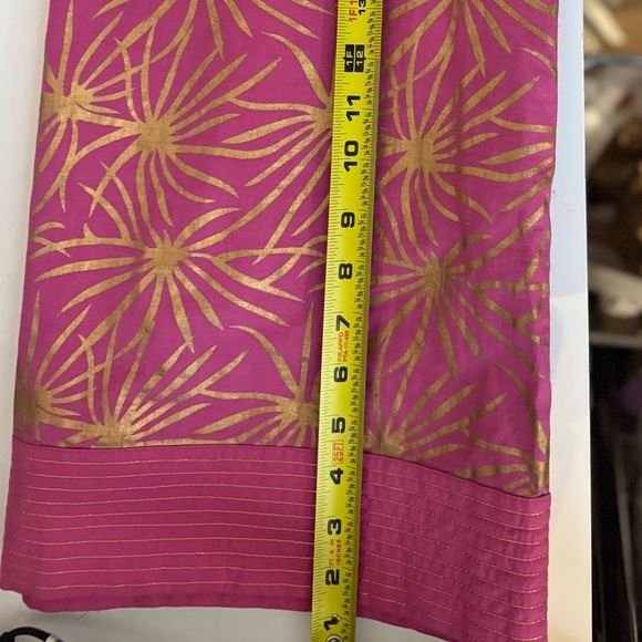 Gretchen Scott Designs Starburst Vneck Sleeveless Dress Pink Gold Size Small - Picture 10 of 12